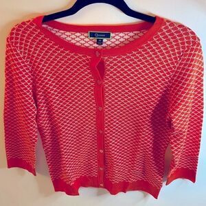 C wonder 3/4 sleeve scallops knit cardigan XS